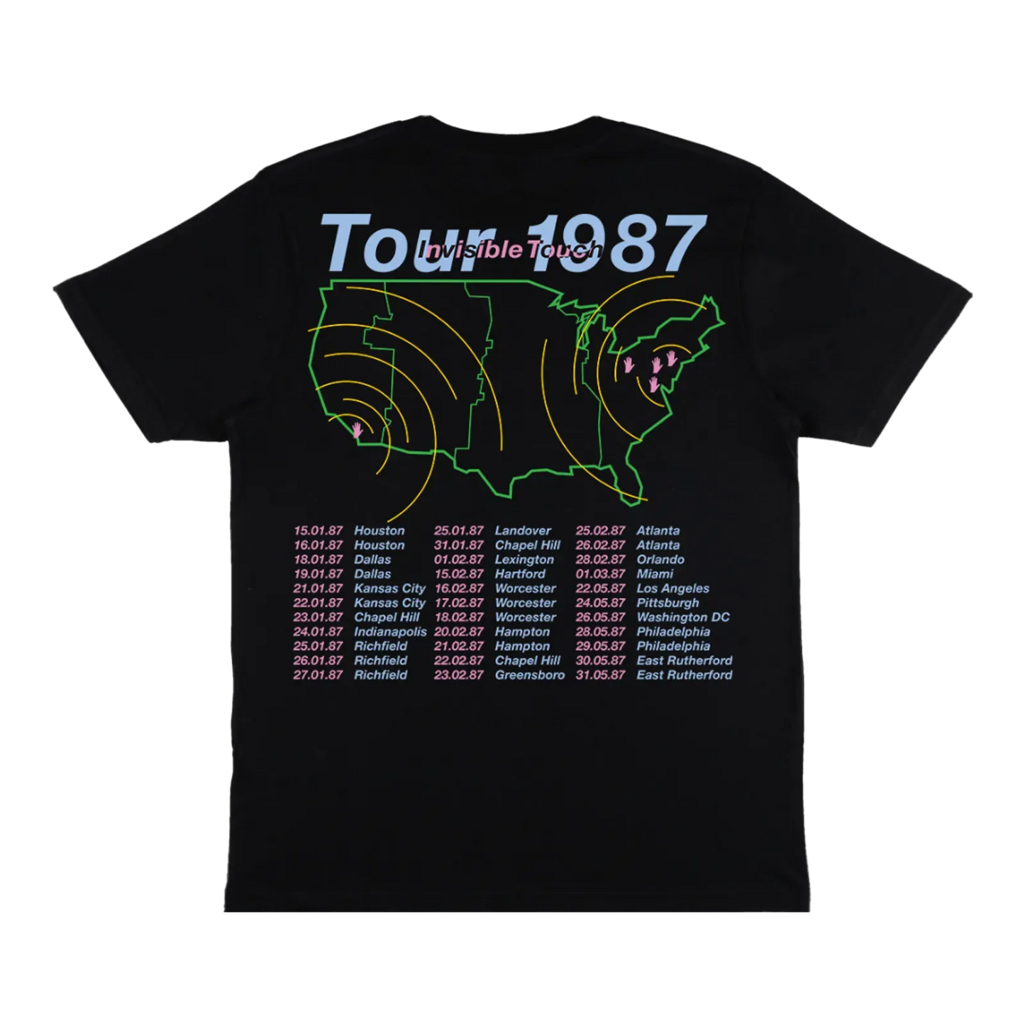 1987 Tour Black T-Shirt