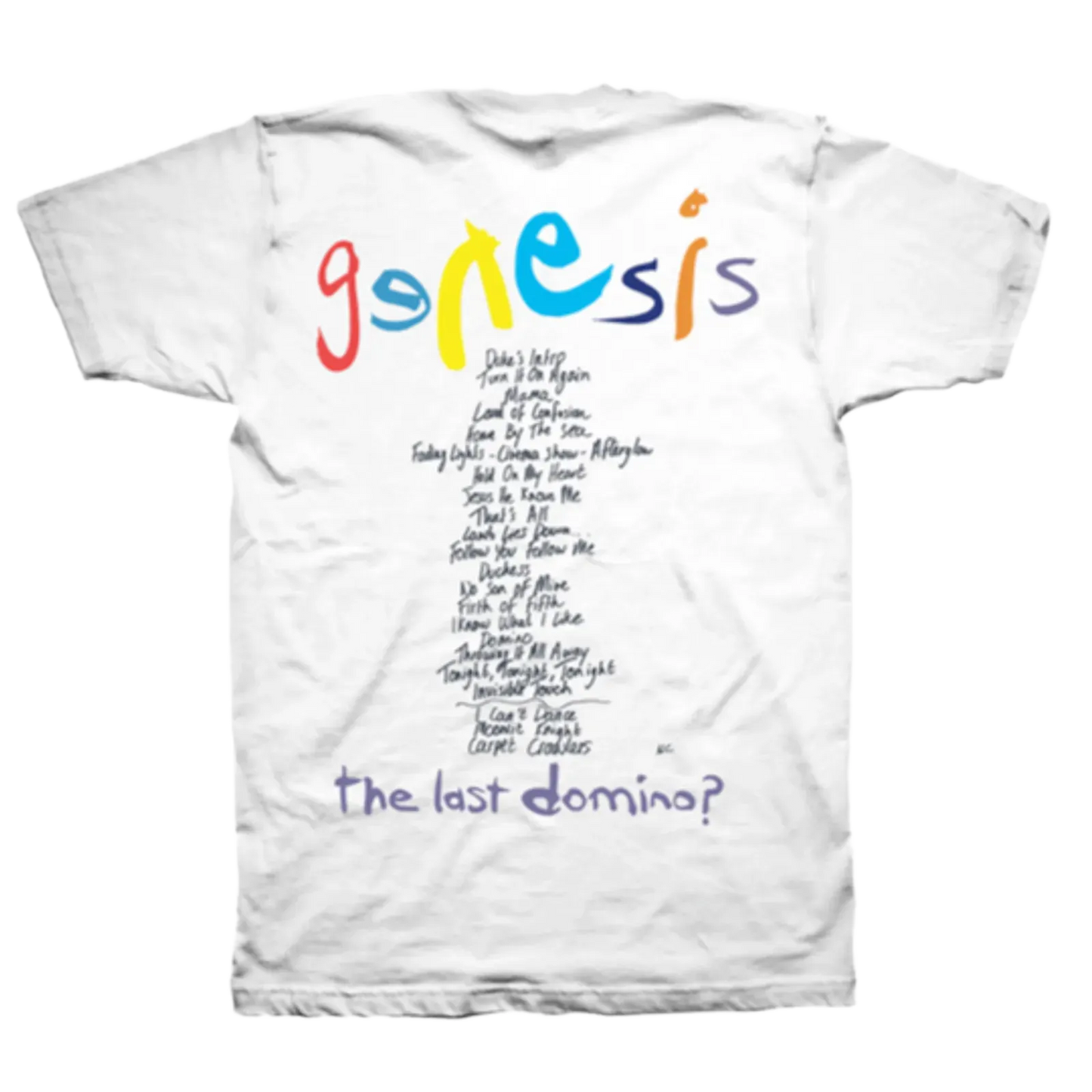 Genesis Domino Setlist White T-Shirt