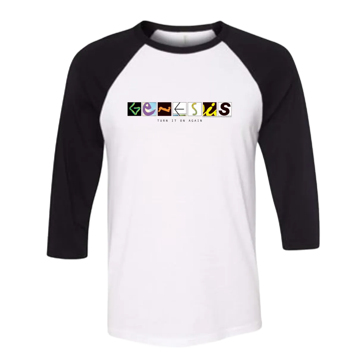 Genesis Turn It On Again Logo Black Sleeve Raglan