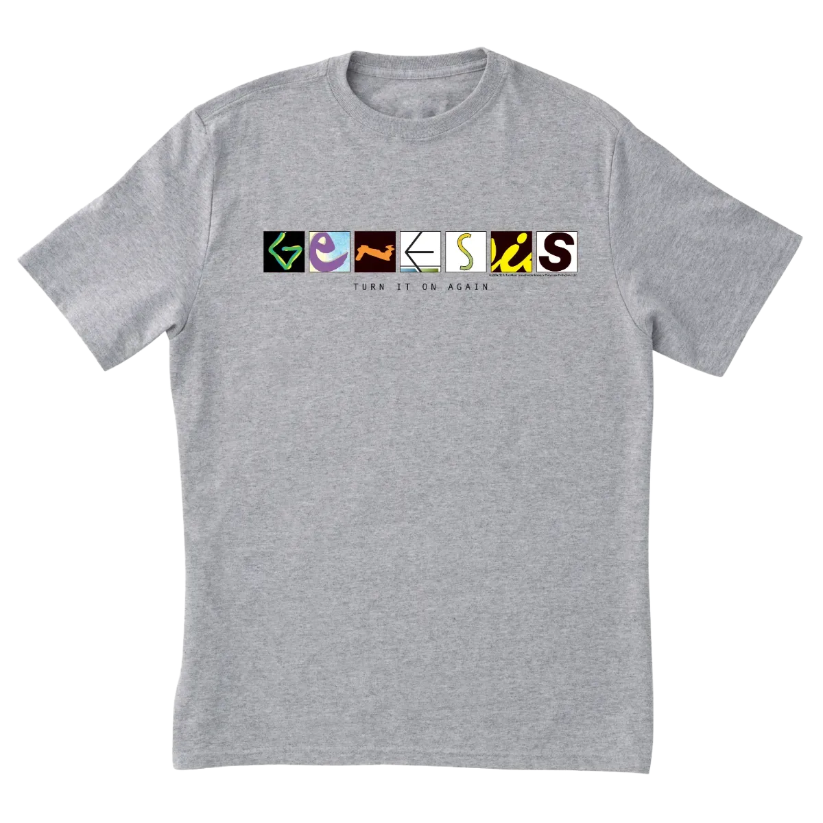 Genesis Turn It On Again Logo Grey T-Shirt