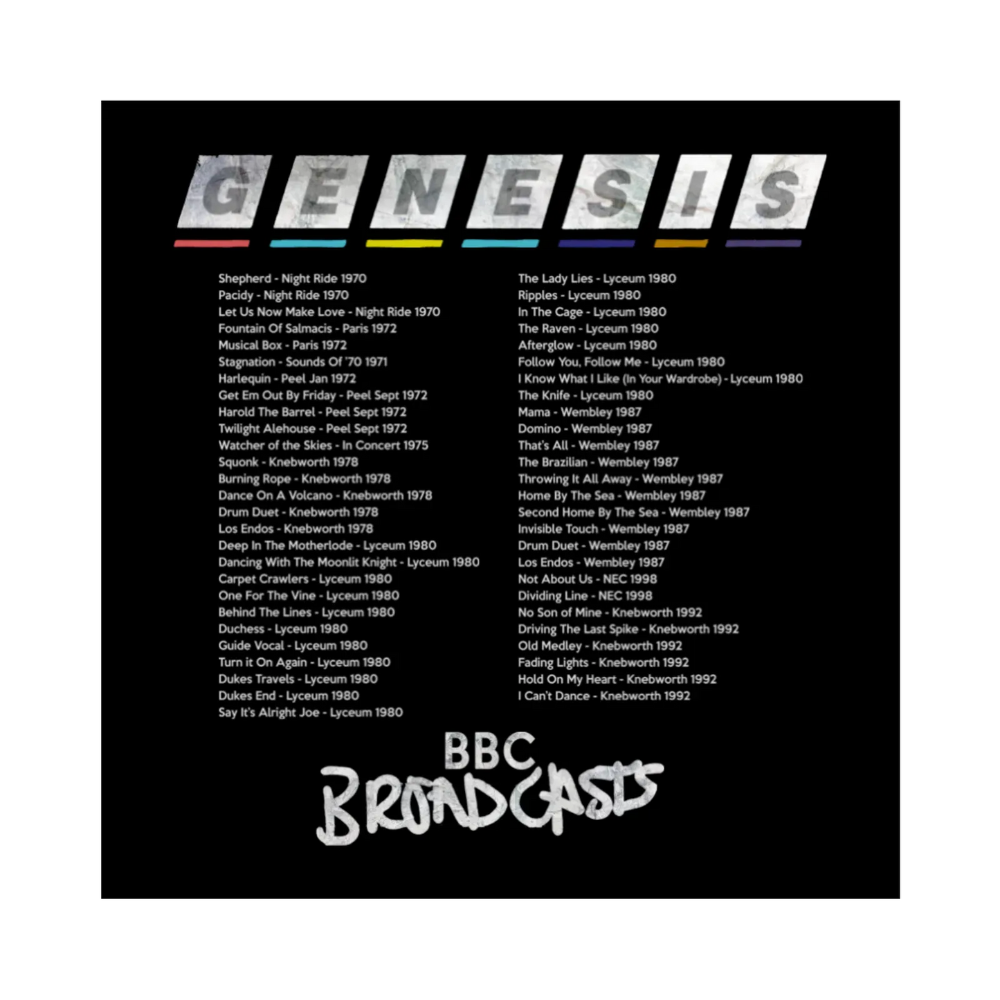 Genesis BBC Broadcasts Black Longsleeve Shirt