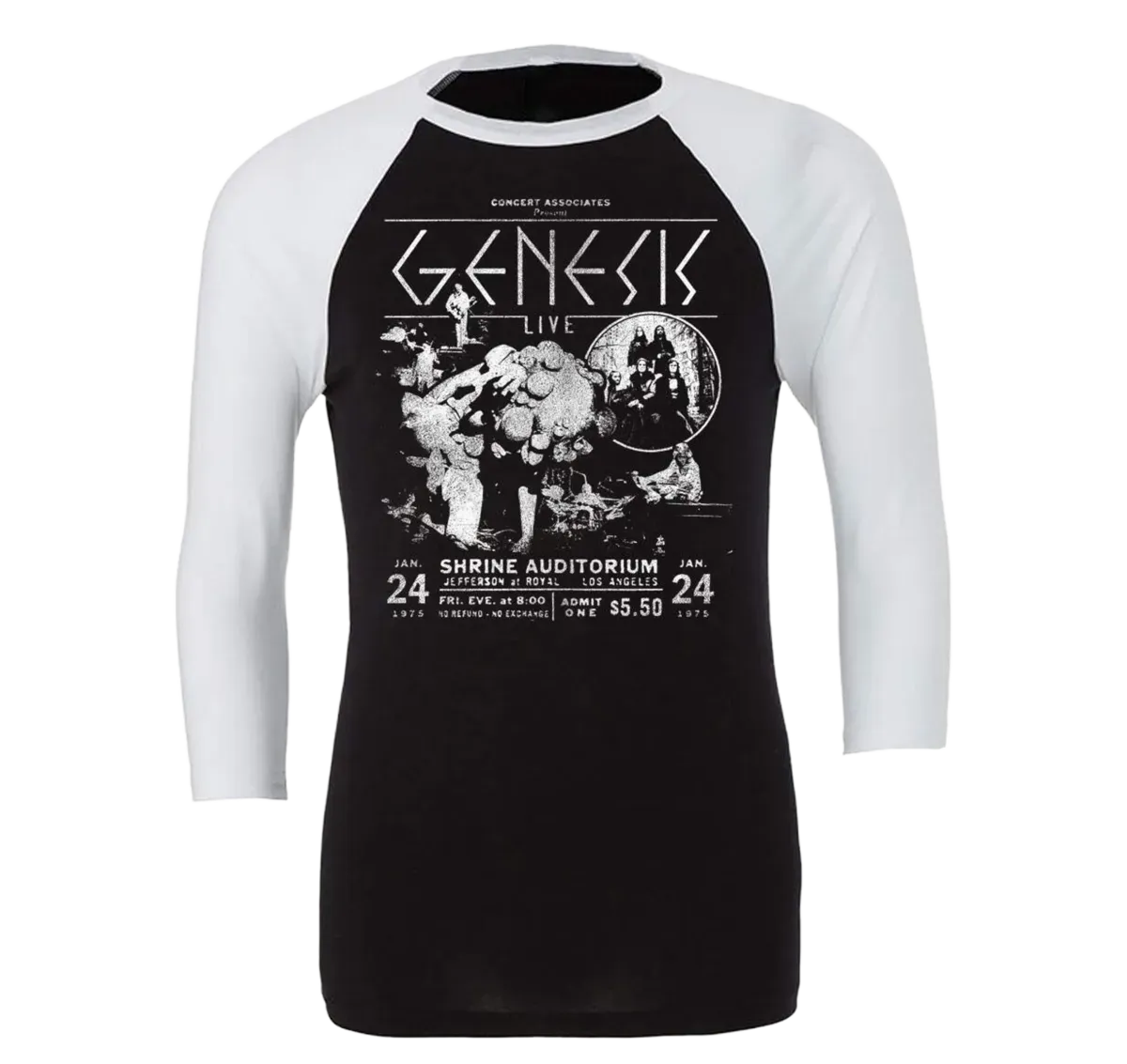 Genesis Shrine Auditorium 1975 Baseball Tee