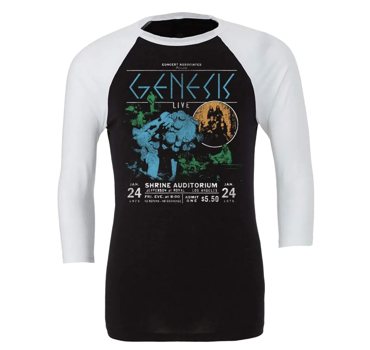 Genesis Shrine Auditorium 1975 Baseball Tee