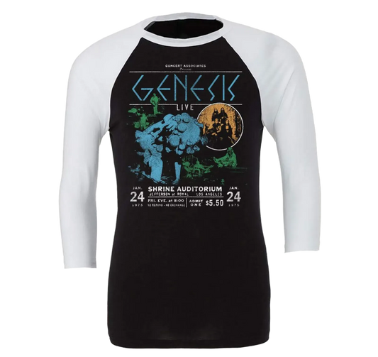 Genesis Shrine Auditorium 1975 Baseball Tee