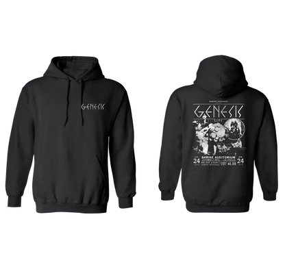 Genesis Shrine Auditorium 1975 Black and White Hoodie
