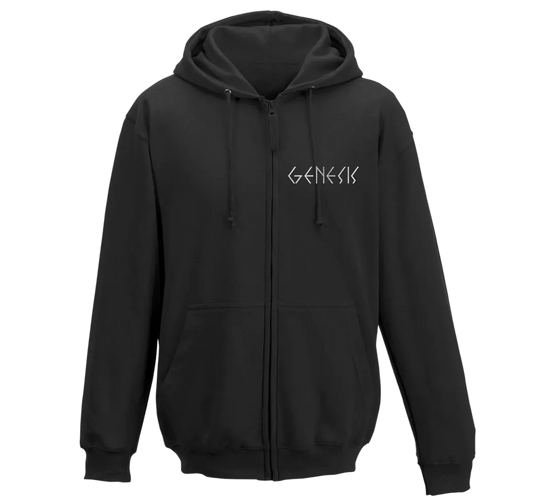 Genesis Shrine Auditorium 1975 Black and White Zip Hoodie