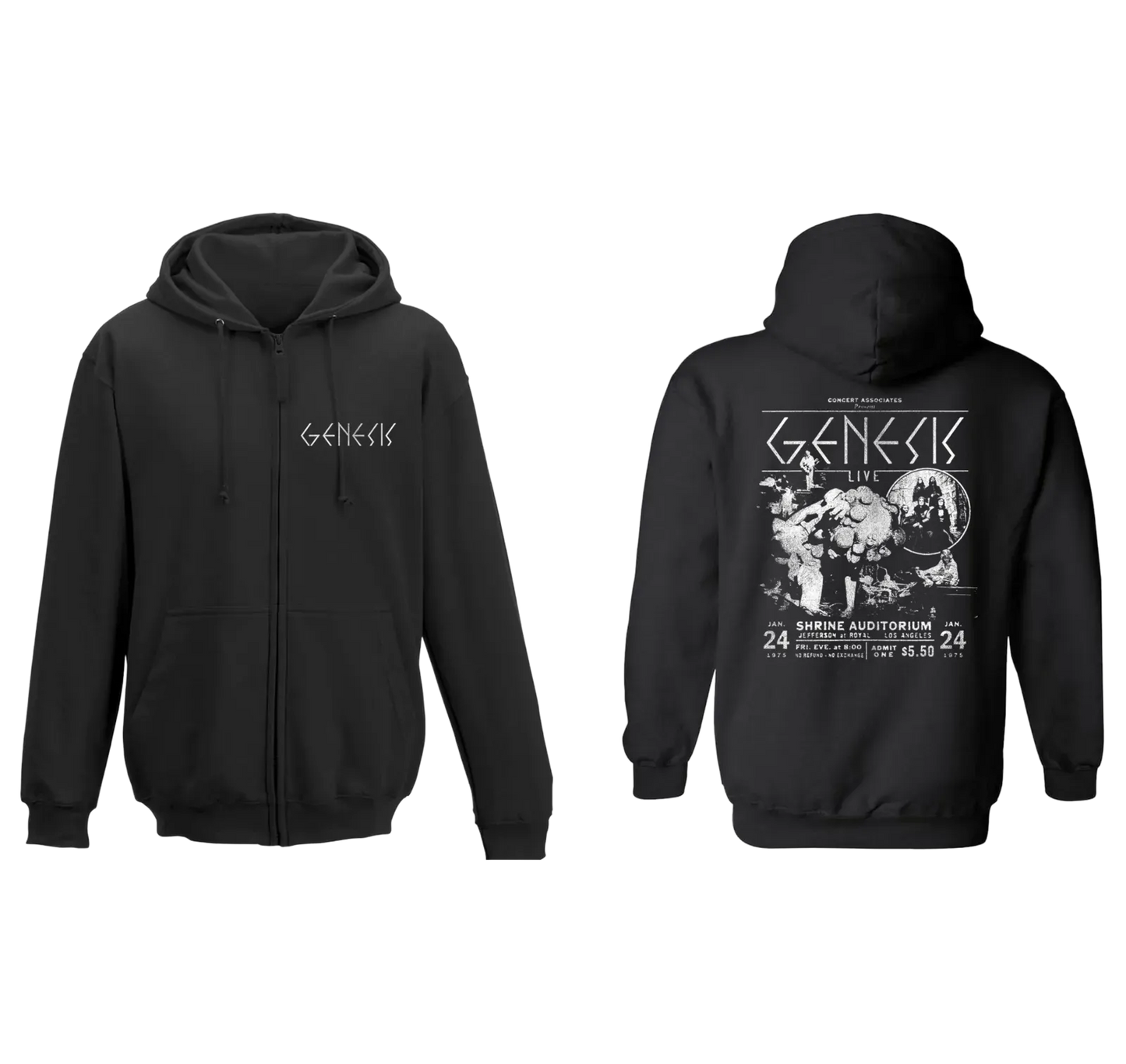 Genesis Shrine Auditorium 1975 Zip Hoodie