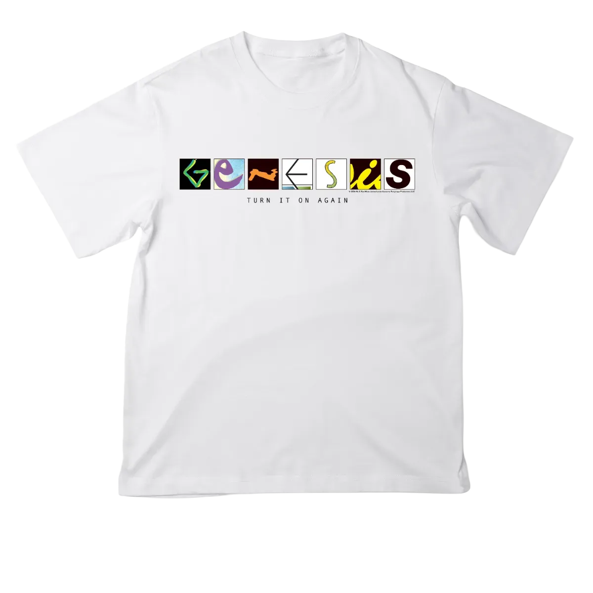 Genesis Turn It On Again Logo White T-Shirt