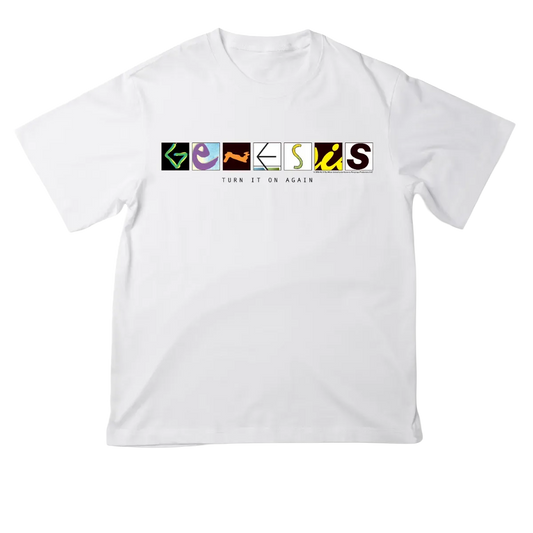 Genesis Turn It On Again Logo White T-Shirt